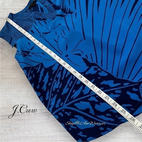 J.Crew NWT 2PC palm frond print silk top & matching linen pants *shop@iamwarrior - Picture 11 of 17